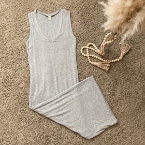 FOREVER 21 CONTEMPORARY Heather gray jersey midi dress size S